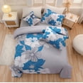 thumbnail image 1 of Btargot 6PCS Bed-in-a-Bag Queen Blue Flower Comforter Set Adult Soft Botanical Boho Bedding Set, 1 of 11