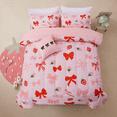 thumbnail image 1 of Btargot 6 Piece Bows Strawberry Twin Comforter Set for Girls Cute Princess Pink Bed-in-a-Bag, 1 of 11