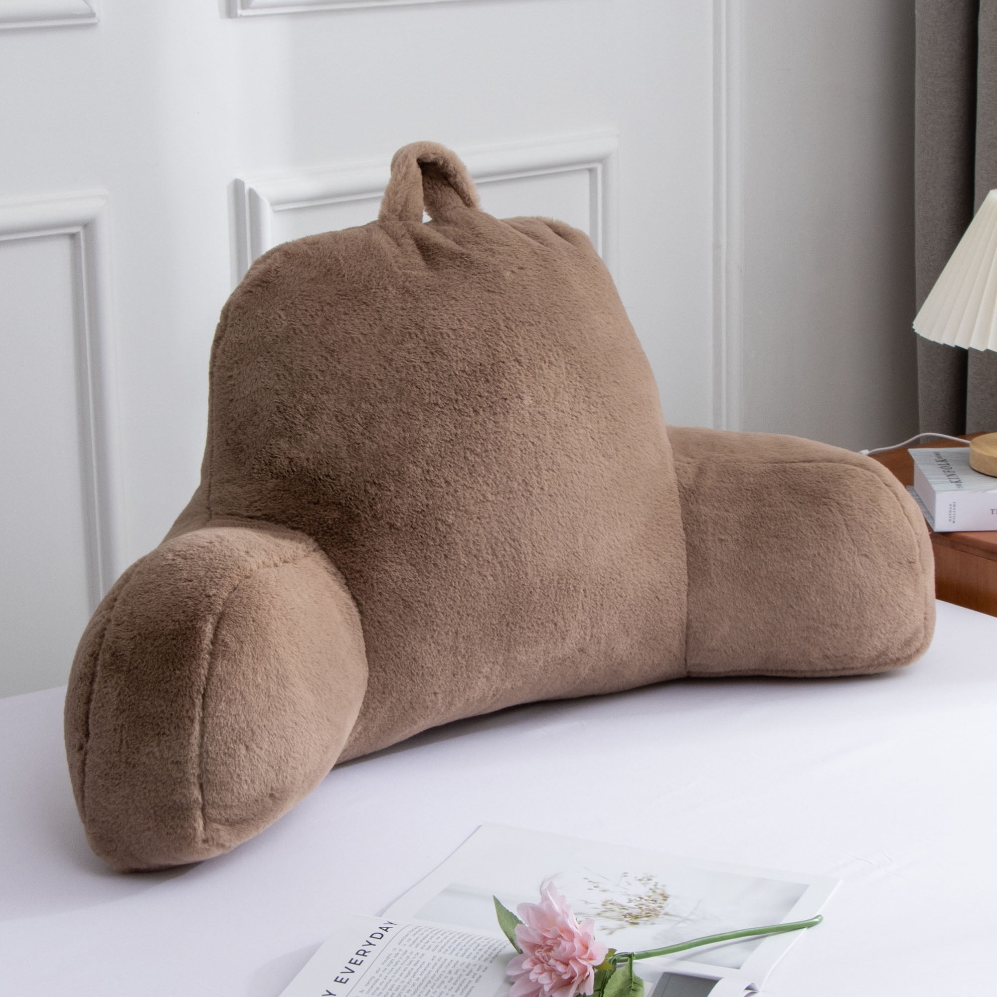 Btargot Backrest Reading Pillow for the Bed with Arms Lounge Bed Rest