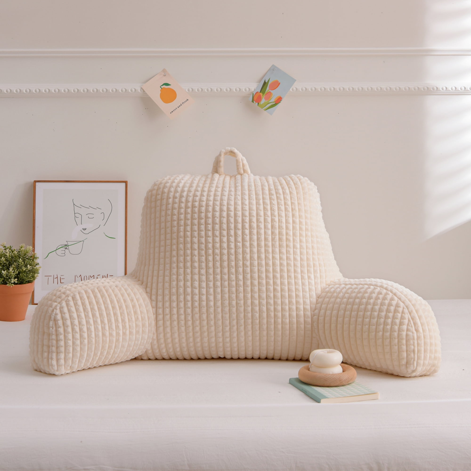 backrest pillow with pockets
