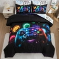 thumbnail image 1 of Btargot 3 Piece Gaming Geometric Queen Comforter Set Kids Boys Game Console Lightweight Bedding Set, 1 of 11