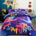 thumbnail image 1 of Btargot Video Game Comforter Set Twin 3D Gamepad Ultimate Gamer Bedding Set Purple for Boys Girls, 1 of 10
