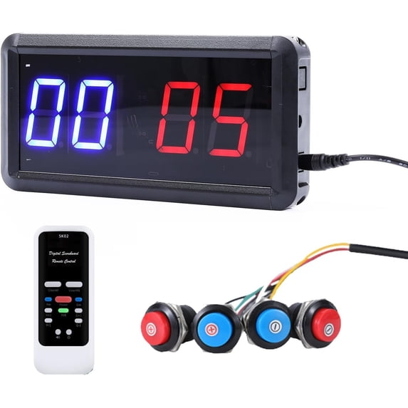 Btbsign Electronic Score Keeper Scoreboard for Cornhole Basketball Ping Pong Table Tennis Badminton Volleyball Baseball 1.5 Inch