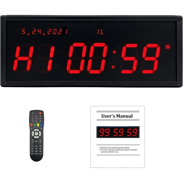 Btbsign Gym Timer with Remote Digital Wall Calendar Interval Timer for ...