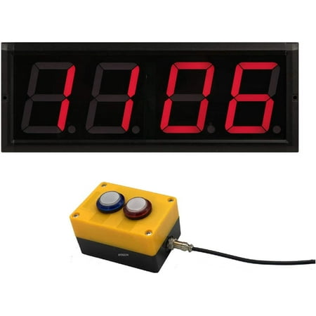 Btbsign LED Up/Down Counter with Switch Box & Remote Red 4'' LED Display 4Digit