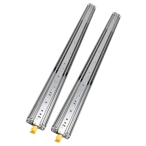 Btidfty 1 Pair Heavy Duty Drawer Slides 80inch Length Noiseless 500 Lbs Diy Truck Bed Slide Out Rails with Lock for File Cabinet Trash Can Kitchen Wardrobe