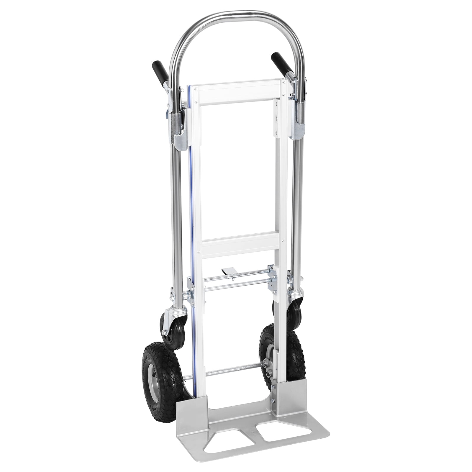 Btidfty 2-in-1 Folding Hand Truck Dolly Cart with Wheels 800LBS Convertible Hand Truck Folding Trolley for Logistics Shopping Home Office Moving