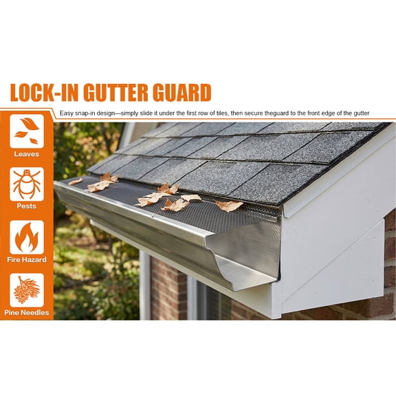 Btidfty 70 Pack Gutter Guard Screen 6 Inch X 210 Ft Stainless Steel Micro Mesh Gutter Cover for Downspouts Rainwater Drain Protection