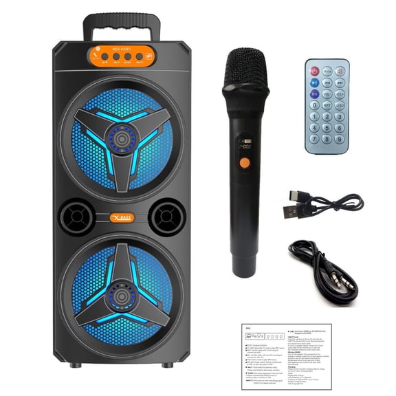 Btidfty Bt Speaker with Wireless Microphone Karaoke Machine for Party Home Camping