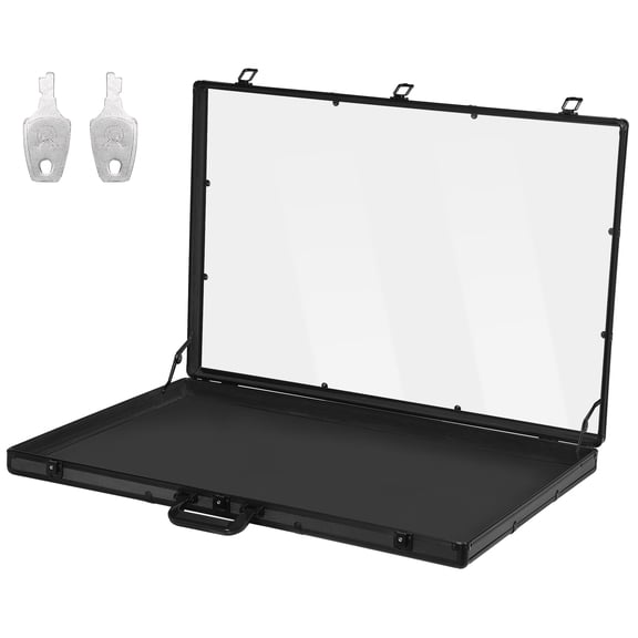 Btidfty Card Show Display Case Large Aluminum Trading Card Display Case Portable Trade Show Display Case Suitable for Tcg/jewelry Collection (Black 83x56x7.5cm)