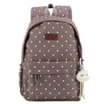 thumbnail image 1 of Btidfty Cute Polka Dot Laptop Backpack Large Capacity Travel Backpack Lightweight Bookbag for Female Elementary & Middle Students (Khaki), 1 of 8