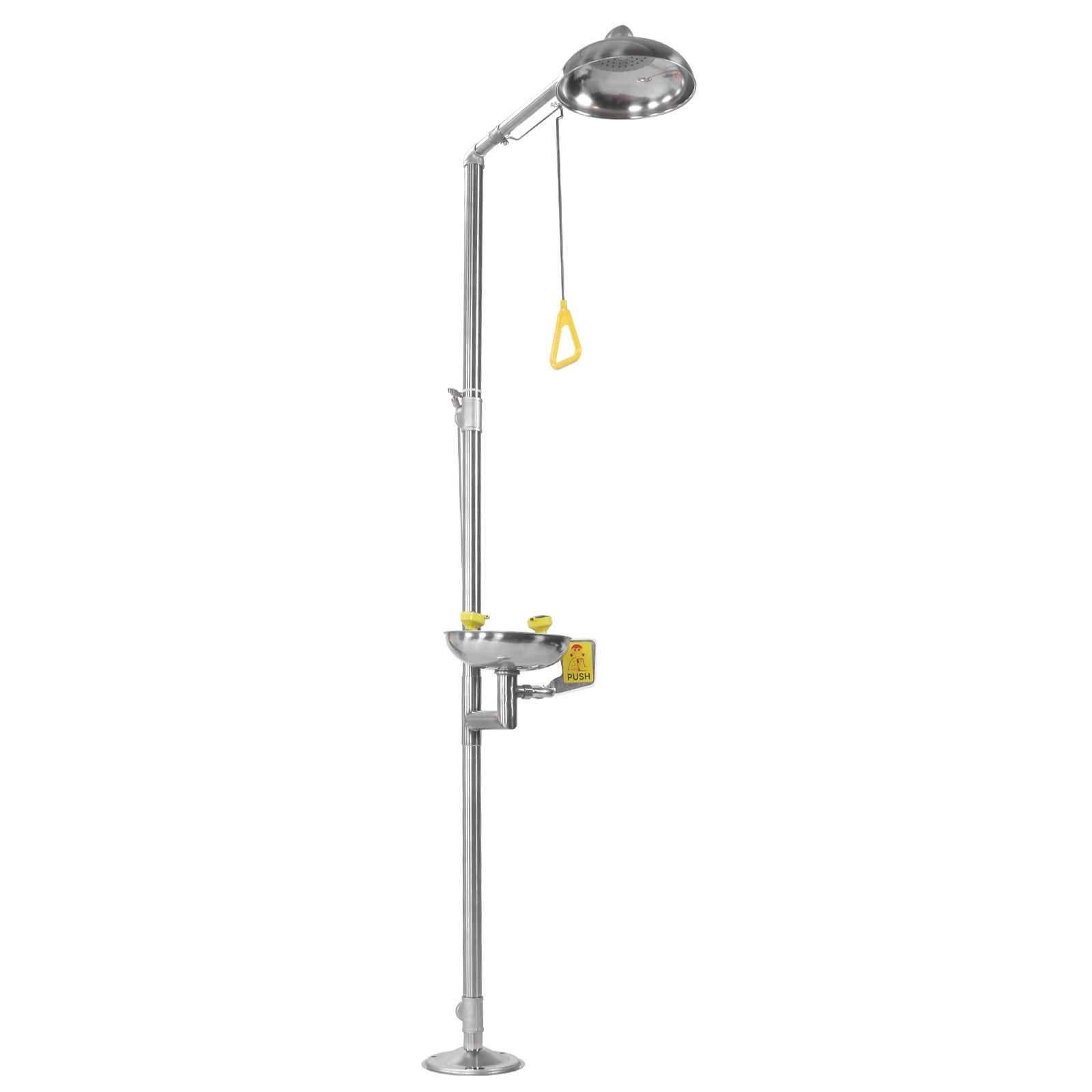 Btidfty Emergency Shower And Eye Wash Station 304 Stainless Steel Eyewash Shower Station Emergency Eye Washer for Industrial & Commercial & Lab Use