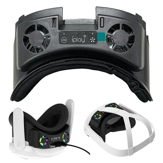 Btidfty Face Cover with Cooling Fan Facial Interface Radiator Rechargeable Cool Mask with Rgb Light with Anti-leakage Nose Pad for Meta Quest 3 Accessories