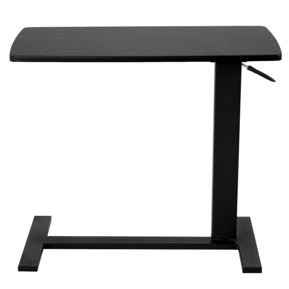 Btidfty Foldable Overbed Table with Wheels 27.56-37.4in Adjustable Height Mobile Rolling Computer Cart for Living Room Bedroom Hospital Use