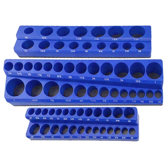 Btidfty Magnetic Socket Organizers Magnetic Sockets Storage Rack Metric Socket Trays 1/2 3/8 1/4 Drive Professional Tools Organizer