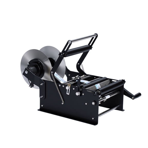 Btidfty Manual Bottle Labeling Machine with Handle Self-adhesive Bottles Labeler 15-30pcs/min Sticker Label Applicate Machines Adjustable Round Bottle Labeler for Pet Plastic Glass Metal Bottles