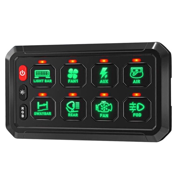 Btidfty Rgb 8 Gang Switch Panel App Control Electronic Relay System for Truck Car Boat