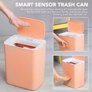 Btmeter 3.7 gal/14L Automatic Trash Can Touchless Garbage Can for Kitchen Bathroom Pink