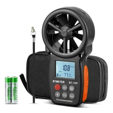 Btmeter BT-100 Digital Handheld Anemometer,0-30m/s Wind Speed Test,MAX/MIN/AVG measurement, Data Hold