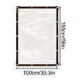 thumbnail image 1 of Btomtd Windshield Cover For Ice And Snow Clear Tarps Poly Tarpaulin Outdoor Garden Rainproof Covering Clear Vinyl Tarp With For Patio For Covering Henhouse Porch Canopy Plant Camping, 1 of 7