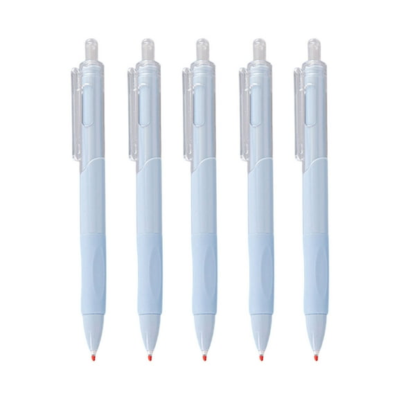 Btomtd 0.5mm Fine Point Gel Pen 5 Count 2ml Smooths Black Ink Pens for Journaling Writing, Pens Set for Office and Students, Blue