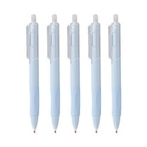 Btomtd 0.5mm Fine Point Gel Pen 5 Count 2ml Smooths Black Ink Pens for Journaling Writing, Pens Set for Office and Students, Blue