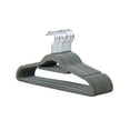 thumbnail image 1 of Btomtd 10pcs Velvet Non-Slip Garment Hangers Compact Clothes Hangers Space Saving, Gray, 1 of 5