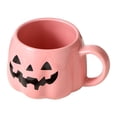 thumbnail image 1 of Btomtd 11oz Pumpkin Shape Ceramic Mug, Suitable as Water Cups and Coffee Cups, Pumpkin Cups for Tea and Milk, Office Drinkware for Festive Coffee Mugs, Pink, 1 of 7
