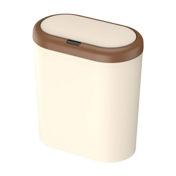 Btomtd 12.5L Sensor Trash Can Two Modes Touchless Garbage Can with Lid for Kitchen Living Room Office Garbage Bin, Coffee