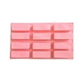 thumbnail image 1 of Btomtd 12-Hole Rectangular Chocolate and Cake Molds, Household Baking Pan and Cookie Sheets, Versatile Cake Pan Ideal for Homemade Candies and Baking, Size 11.6"x6.8", Pink, 1 of 5