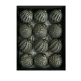 thumbnail image 1 of Btomtd 12pcs 3.15"/8cm Antique Style Christmas Ball Ornaments, Vintage Look Xmas Tree Decorative Ornaments, Holiday Christmas Balls, Black, 1 of 7