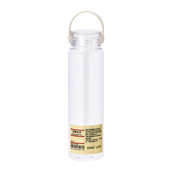 Btomtd 13.5oz Transparent Sports Plastic Cup, Large Capacity and Portable Water Bottle, Unisex Student Water Bottle and Mug for Daily Use, S