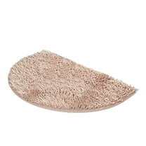 Btomtd 13.77' x 19.68' Foam Bath Rug Entry Floor Mat Absorbent Bathroom Toilet Cover Secure Grip Non-slip Doorway Carpet, Beige