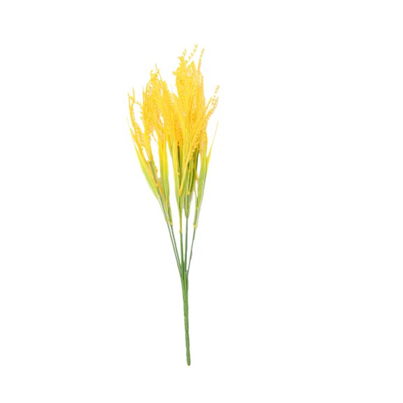 Btomtd 14.6" 5pcs Artificial Wheat Ear Bunch, Simulation Botanical Ornament, Indoor Fake Flowers Accessories with Fake Plants for Home Decoration Display, B