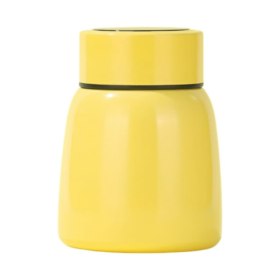 Btomtd 14oz Portable Small Belly Vacuum Cup, 304 Stainless Steel Insulated Tumbler and Mug with Intelligent Temperature Display, Household and Travel Water Bottle, Yellow
