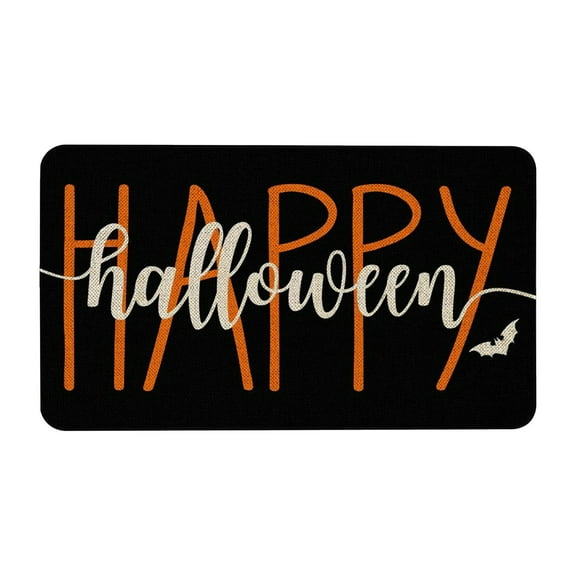 Btomtd 15.74' x 23.62' Festive Entryway Mat Halloween Floor Mat Front Door Doormat with Wiping Surface Themed Rug Decor, B