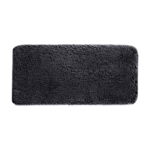 Btomtd 15.74' x 31.49' Solid Color Entryway Mat Bath Floor Mat Absorbent Doormat for Tub Shower Area Machine Washable Carpet, Black