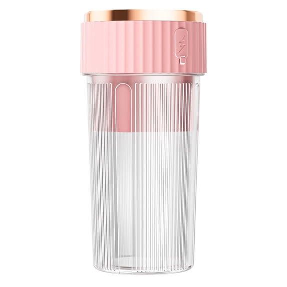 Btomtd 15oz Fruit Juicer and Individual Portable Blender, Handheld Juicer Machines for Shakes, USB Rechargeable Citrus Juicer with 6 Blades, Pink