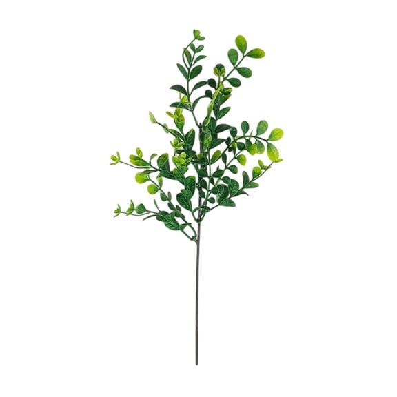 Btomtd 16.5" Artificial Spring Bouquet, Simulation Green Leaves for Hand Arrangement, Wedding Table Decor with Fake Plants and Home Decoration Fake Flowers, D