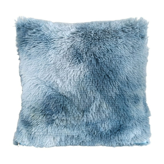 Btomtd 16.9x16.9 in Soft Tie Dye Furry Pillow Case Decorative Pillow Cover Invisible Zipper Easy Change Wash Suitable for Home Decor Cushion Cover, Gray