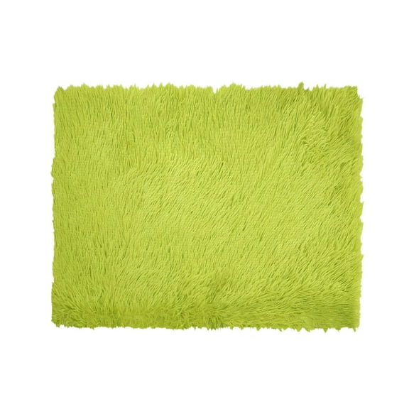 Btomtd 16"x20" Fall and Winter Warm Dog Cushion and Cat Cushion, Long Hair Velvet Comfortable Dog Bed and Cat Bed, Cozy and Soft Pet Beds for Small Animals, Green