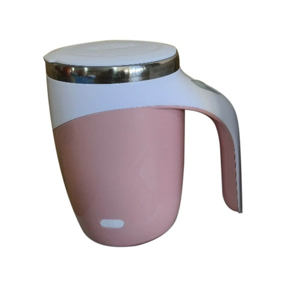 Btomtd 16oz Automatic Stirring Stainless Steel Coffee Cup, Magnetic Induction Mixing Mugs, Portable Self Stirring Cups and Coffee Mug for Office and Home, Hot Pink