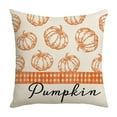 thumbnail image 1 of Btomtd 17.7x17.7 in Thanksgiving Pillow Cover Linen Decorative Pillowcase for Sofa Home Decor Cushion Cover Pillow Case for Halloween, Orange-C, 1 of 6