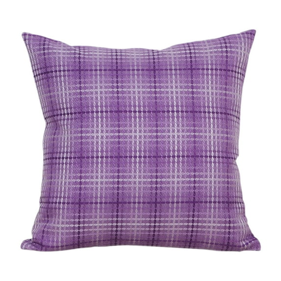 Btomtd 17.7x17.7 in Thickened Linen Plaid Pillow Cover Woven Fabric Decorative Pillowcase Cushion Cover for Living Room Colorful Pillow Case Home Decor, Purple