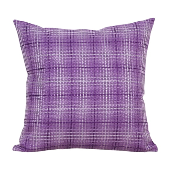 Btomtd 17.7x17.7 in Thickened Linen Plaid Pillow Cover Woven Fabric Decorative Pillowcase Cushion Cover for Living Room Colorful Pillow Case Home Decor, Purple