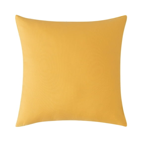 Btomtd 17.7x17.7 in Water Proof Outdoor Pillow Cover Modern Solid Color Decorative Pillow Case Backrest Cushion Cover for Patio Furniture Pillow Cover, Yellow