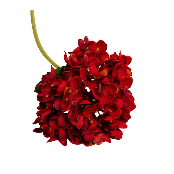 Btomtd 18.1" Artificial Hydrangea Bouquet, Simulation Flowers for Wedding Hand Arrangement, Home Decoration with Fake Plants and Flower Wall Display, Red