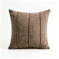 thumbnail image 1 of Btomtd 18 x 18 Pillow Covers, Soft Textured Pile Fabric Throw Pillow Cover with Angular Lines, Couch Pillow Cases for Sofa, Khaki, 1 of 8