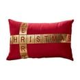 thumbnail image 1 of Btomtd 19.6x11.8 in Suede Material Pillowcase Decorative Pillow Cover for Christmas Day Holiday Ambiance Cushion Cover Use in Living Room Sofa Room Decor Setting, Red, 1 of 6