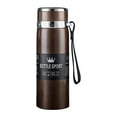 thumbnail image 1 of Btomtd 1L Large Capacity Insulation Cup, Stainless Steel Winter Water Bottle with Portable Rope for Outdoor and Car Use, Vehicle Mounted Tumbler and Mug, Coffee, 1 of 9